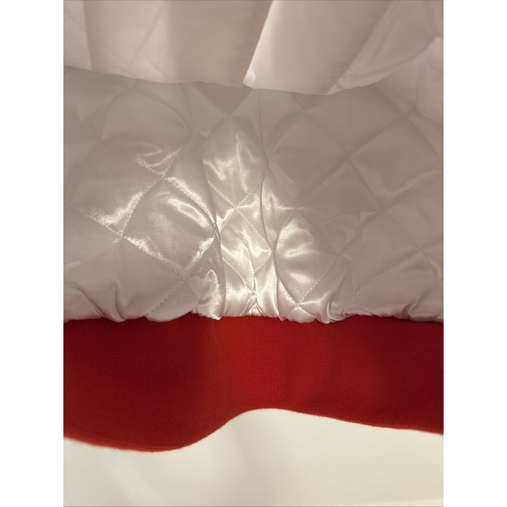 White/Scarlet San Francisco 49ers Historic Logo Renegade Satin Varsity Jacket - Picture 4 of 7